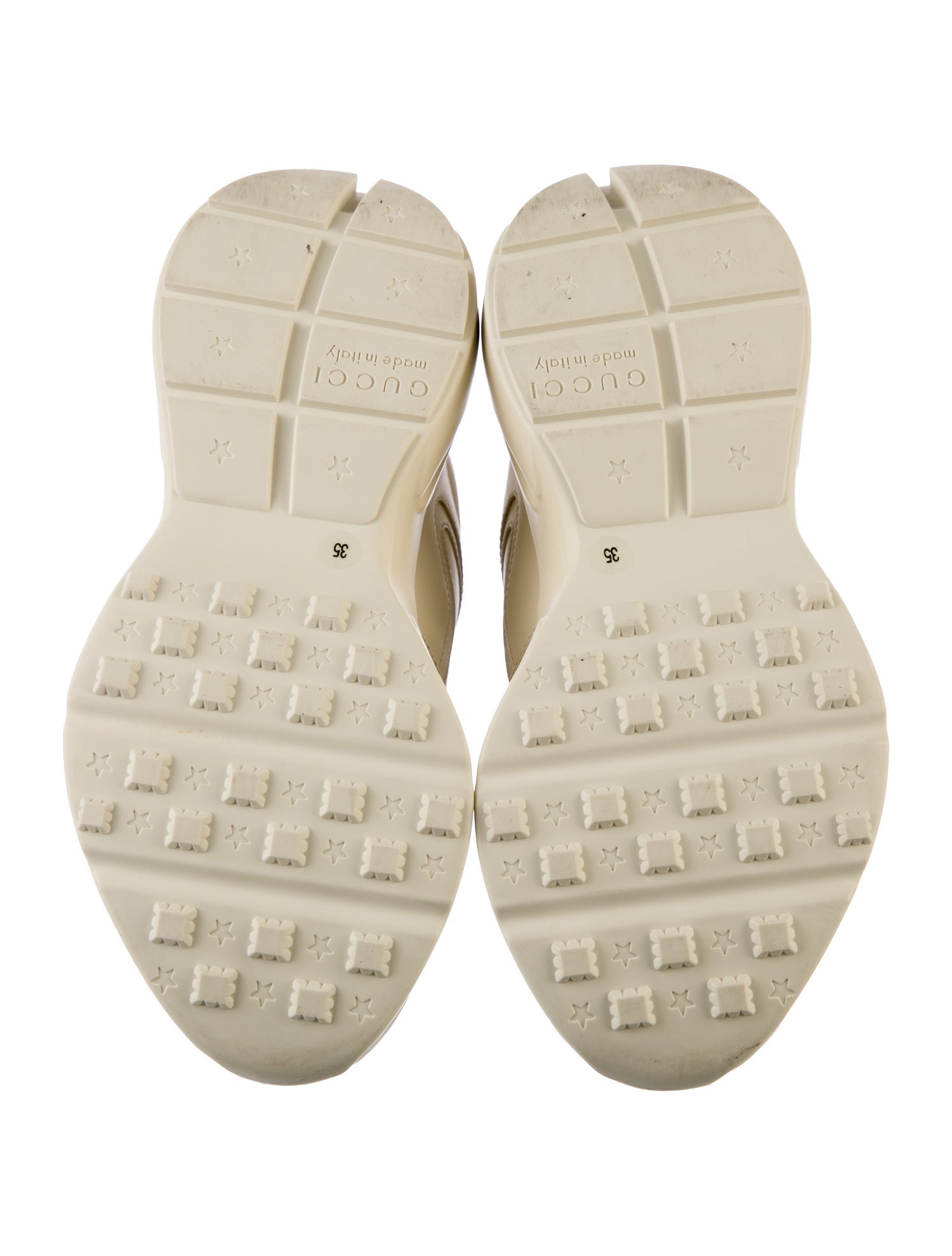 Gucci Web Accent Leather Chunky Sneakers