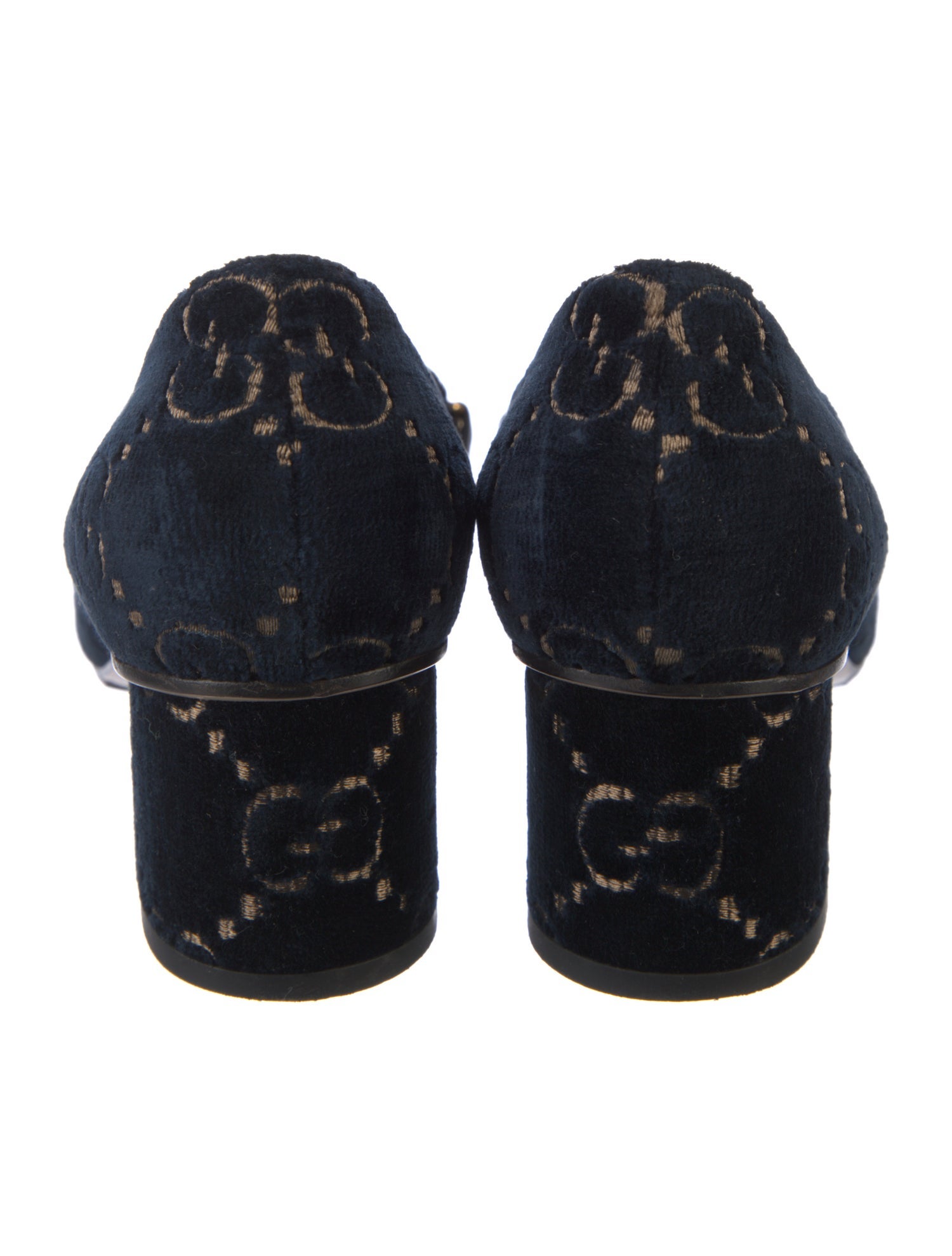 Gucci Velvet Printed Pumps