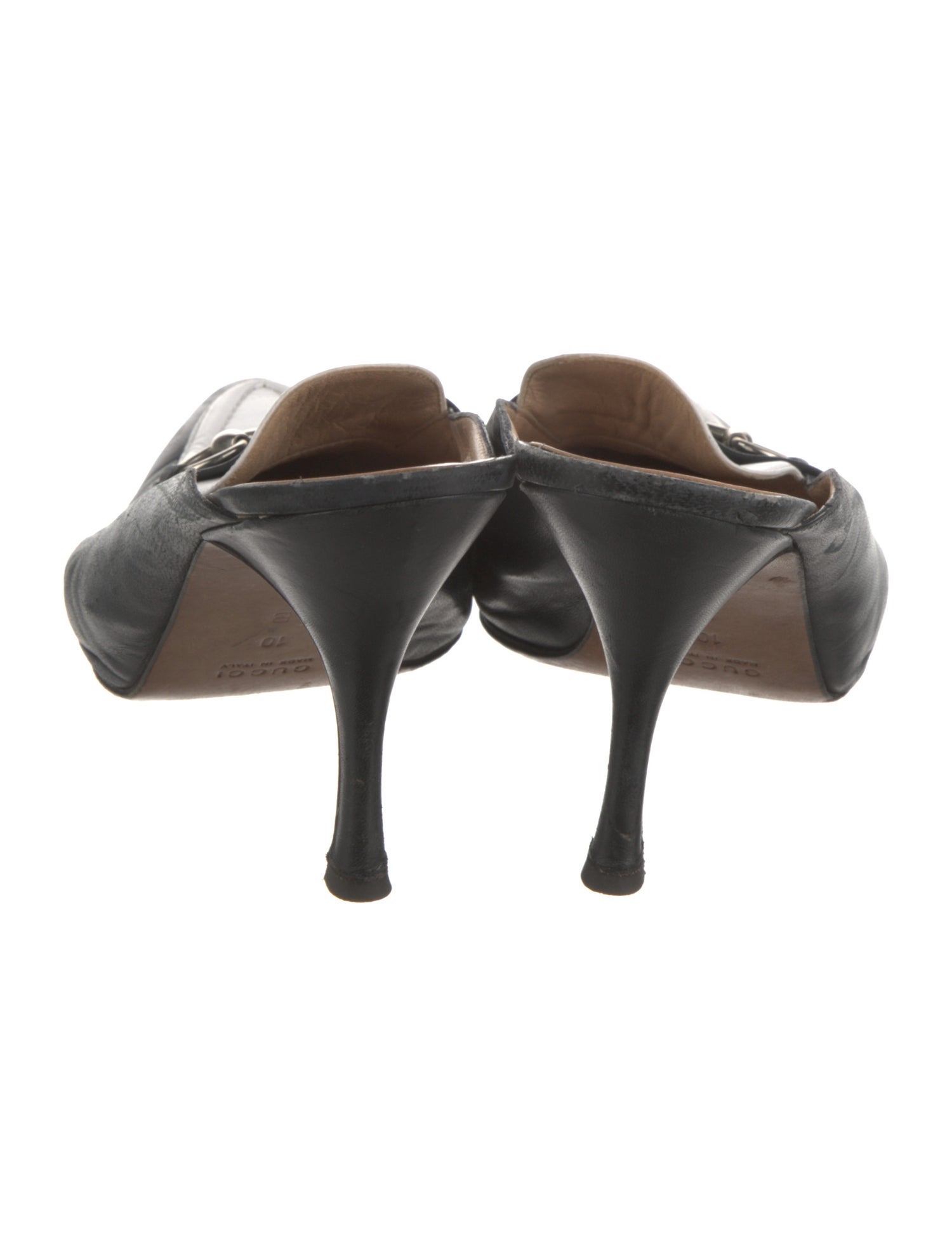 Gucci Horsebit Accent Leather Mules