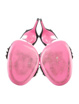 Gucci Flora Print Suede Sandals