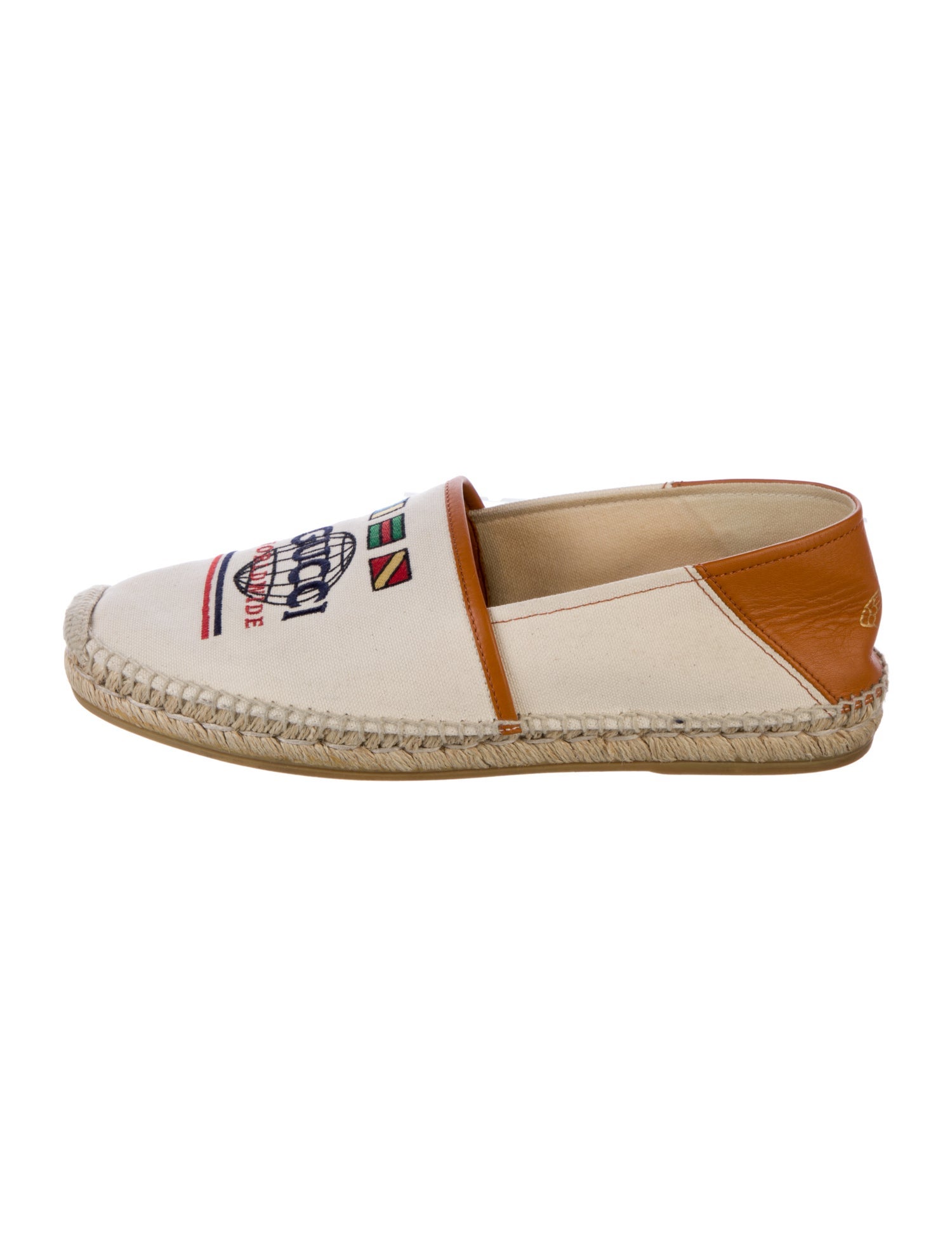Gucci Bee Accent Canvas Espadrilles
