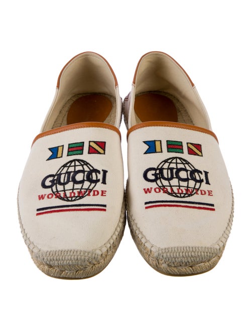 Gucci Bee Accent Canvas Espadrilles