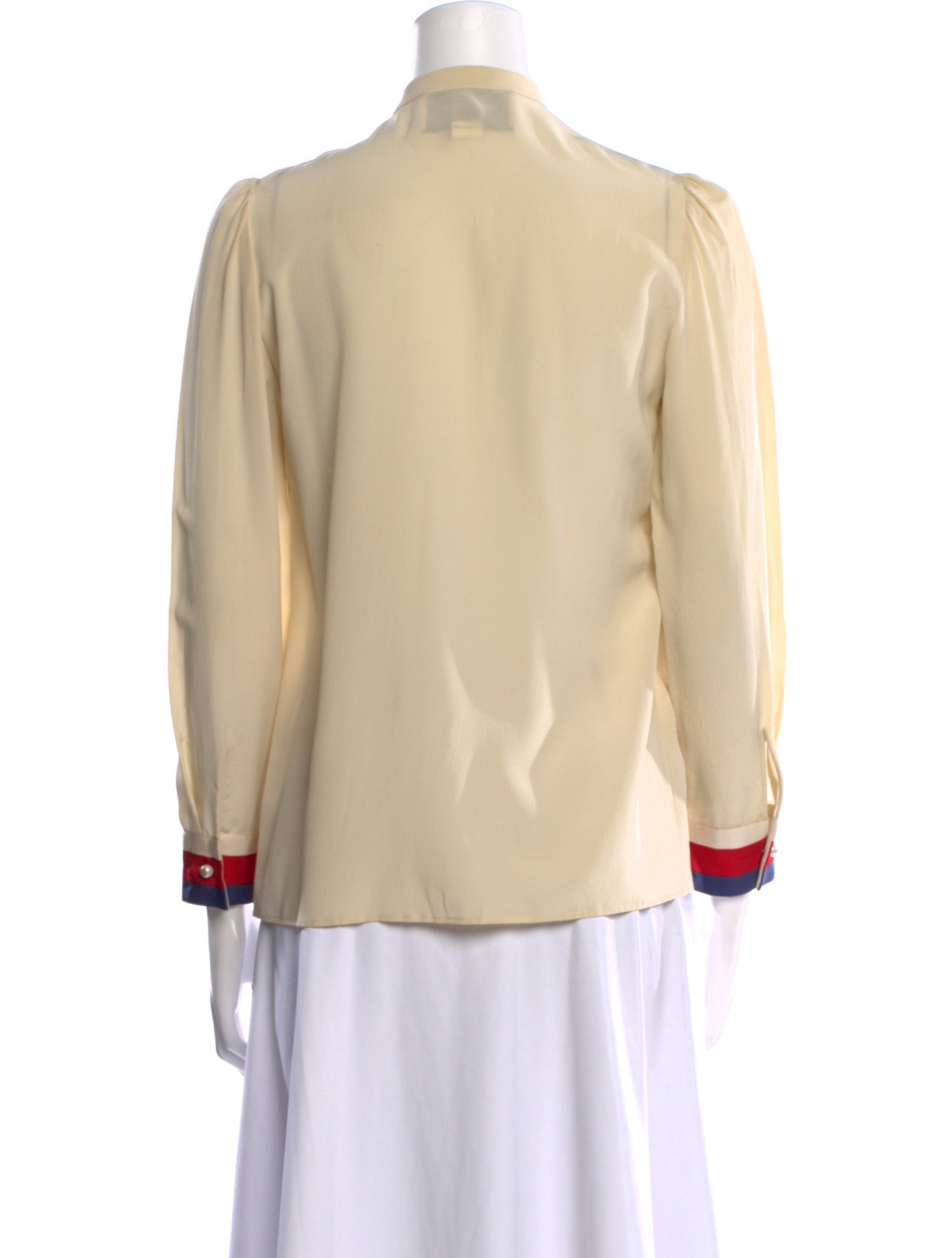 Gucci Silk Mock Neck Blouse