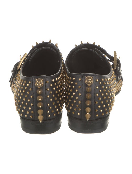 Gucci Spike Accents Leather Oxfords