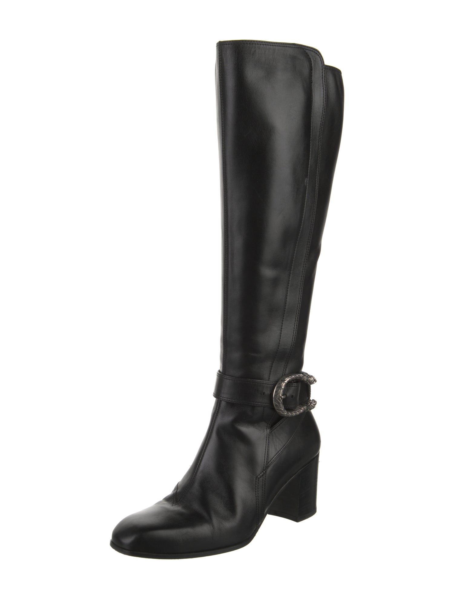 Gucci Dionysus Accent Leather Riding Boots