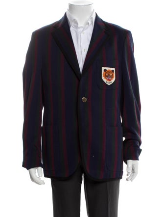 Gucci Feline Head Accent Striped Blazer