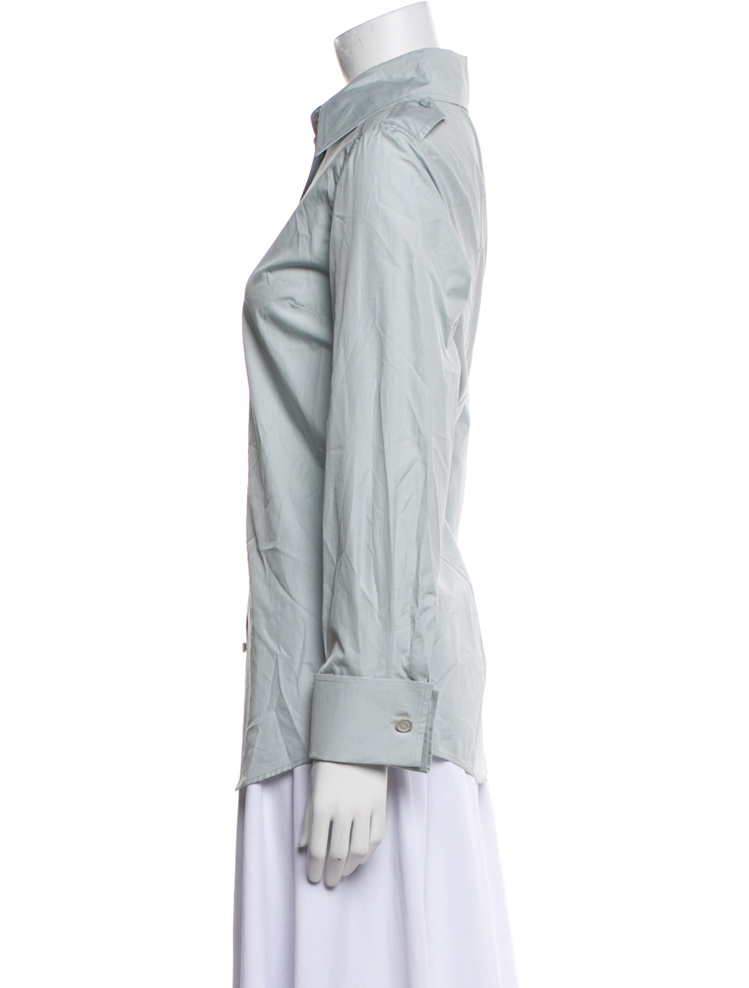 Gucci Long Sleeve Button-Up Top