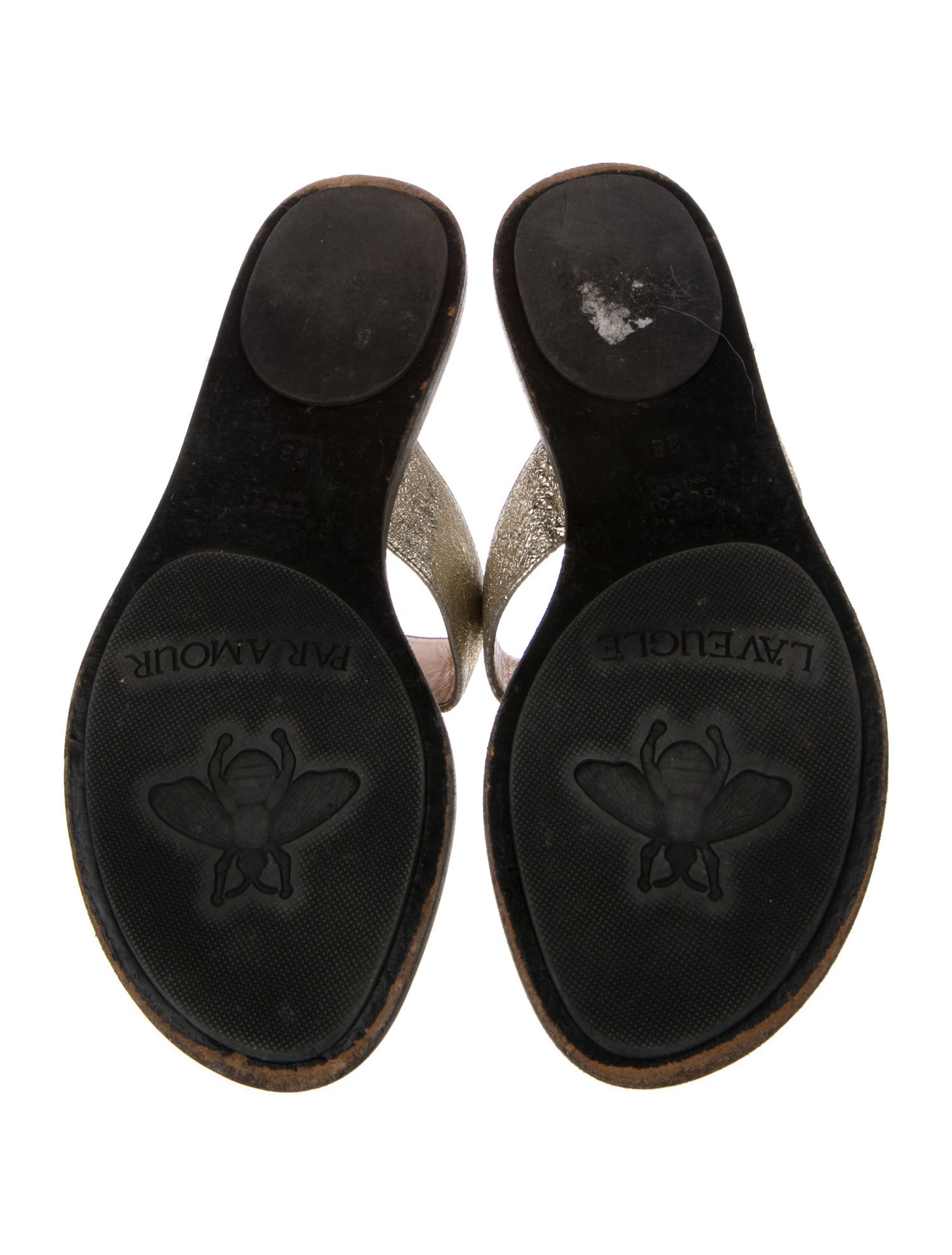 Gucci Double G Logo Leather T-Strap Sandals