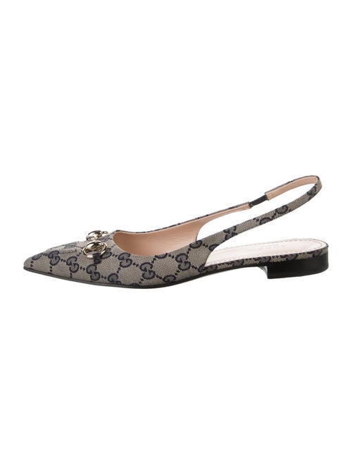 Gucci GG Canvas Canvas Slingback Flats