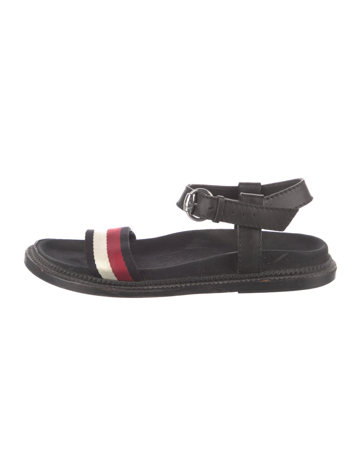 Gucci Sylvie Web Accent Leather Sandals