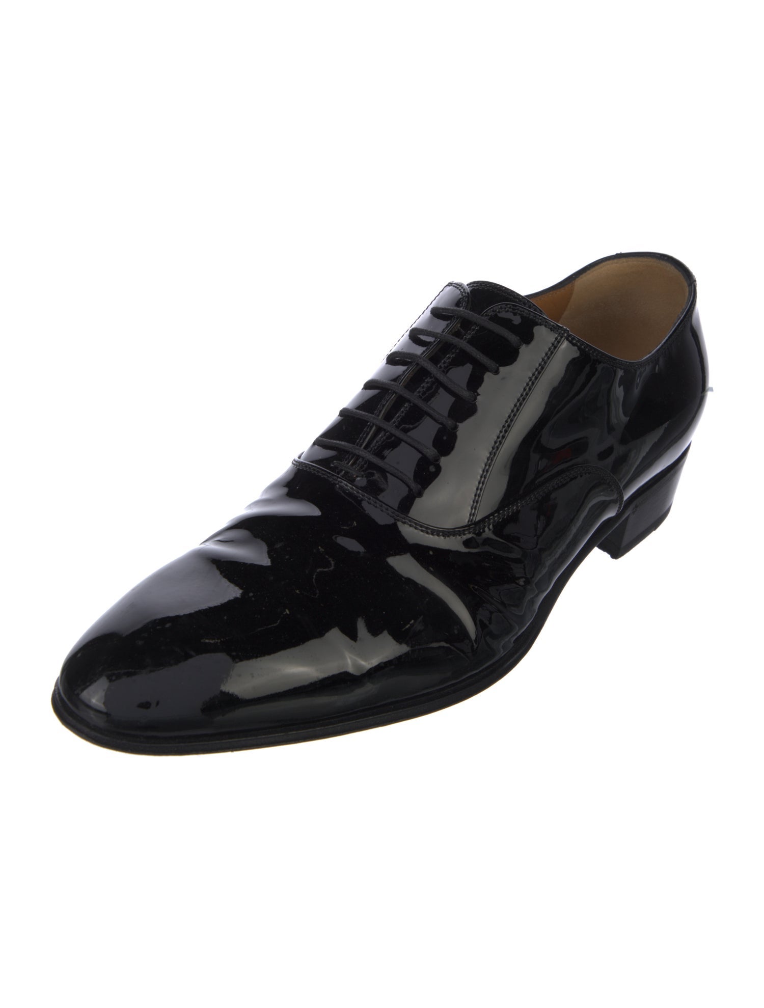 Gucci Double G Logo Patent Leather Oxfords