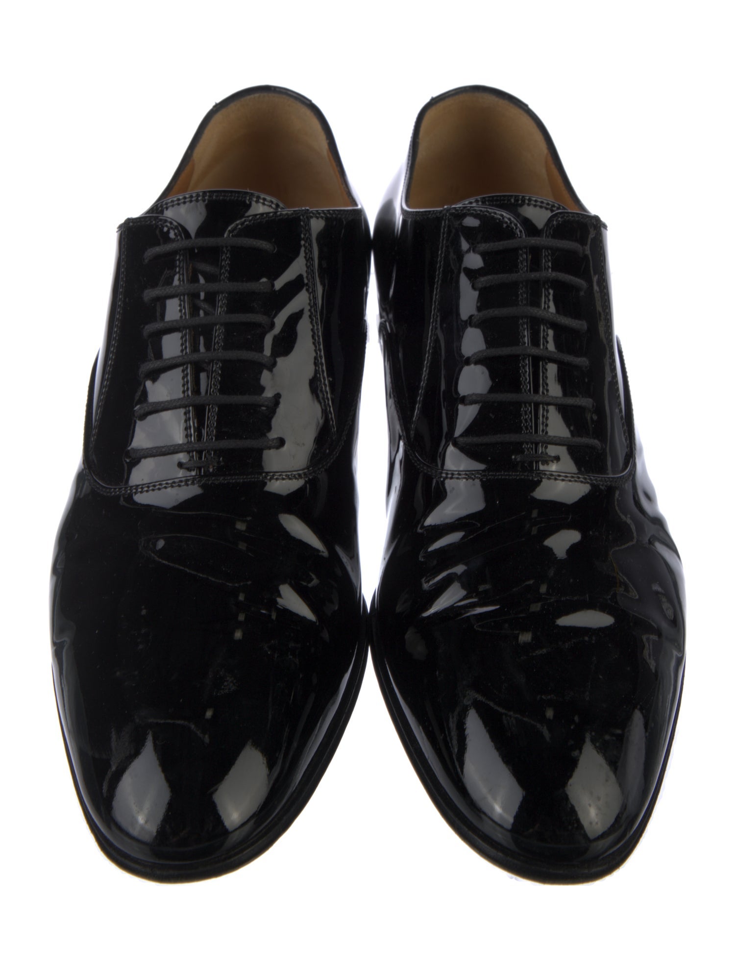 Gucci Double G Logo Patent Leather Oxfords