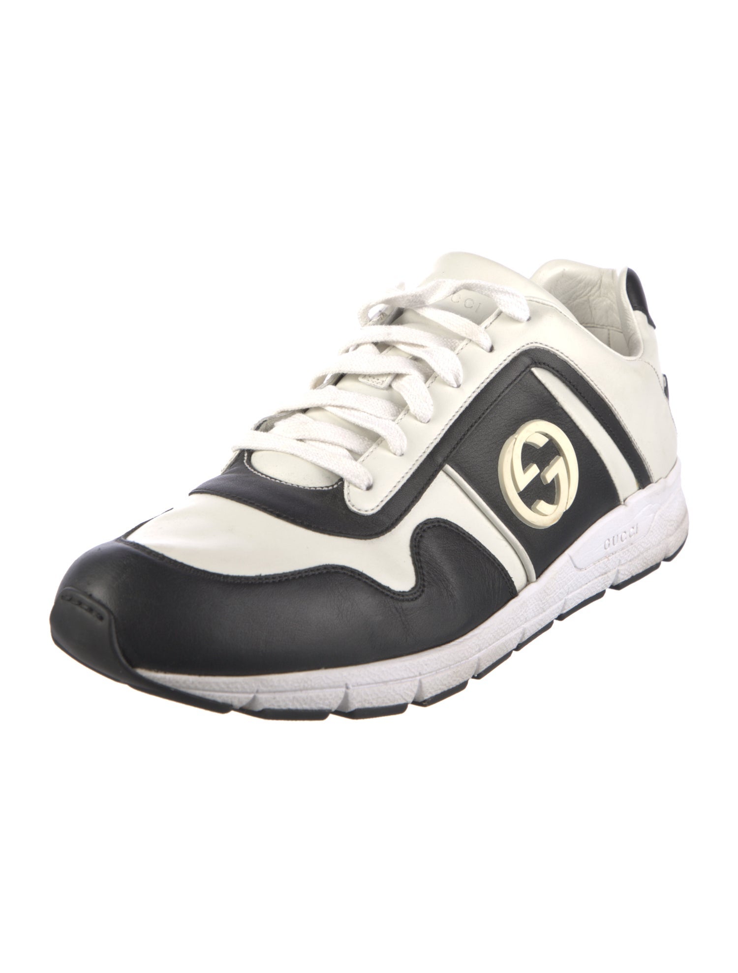 Gucci Interlocking G Logo Leather Sneakers