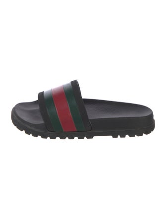 Gucci Web Accent Rubber Slides
