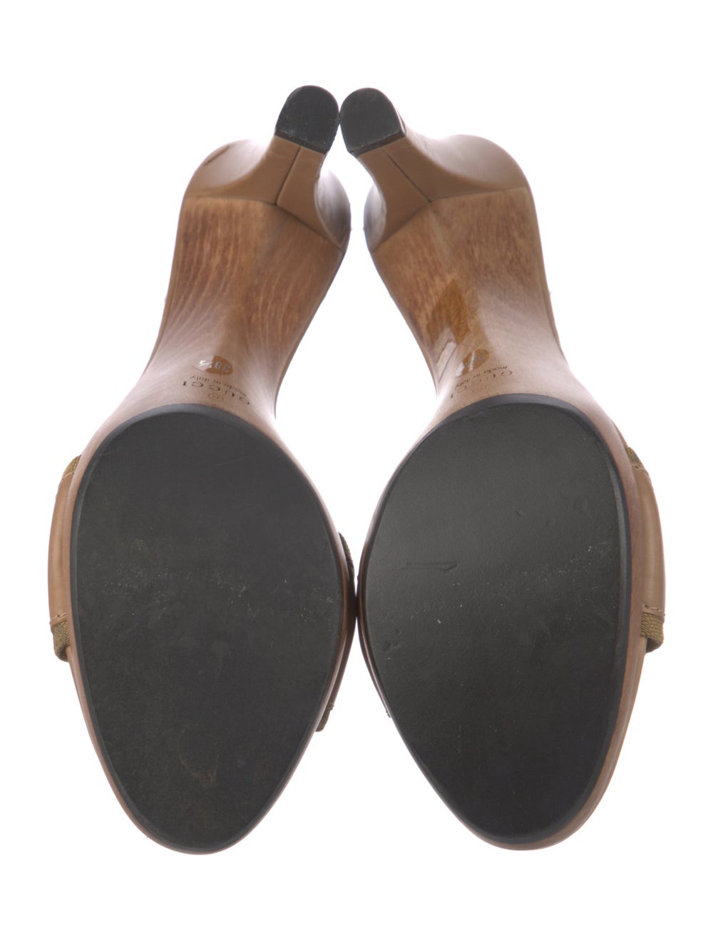 Gucci Leather Slides Neutrals GG Canvas Canvas Tr… - image 5