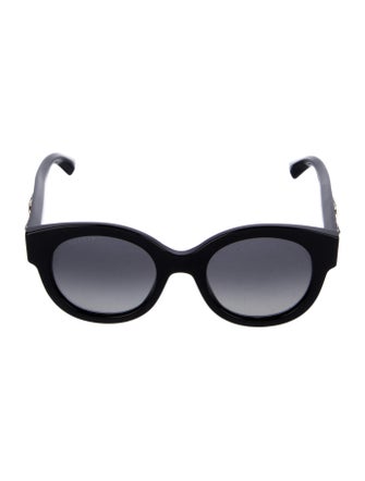 Gucci Interlocking G Logo Round Sunglasses