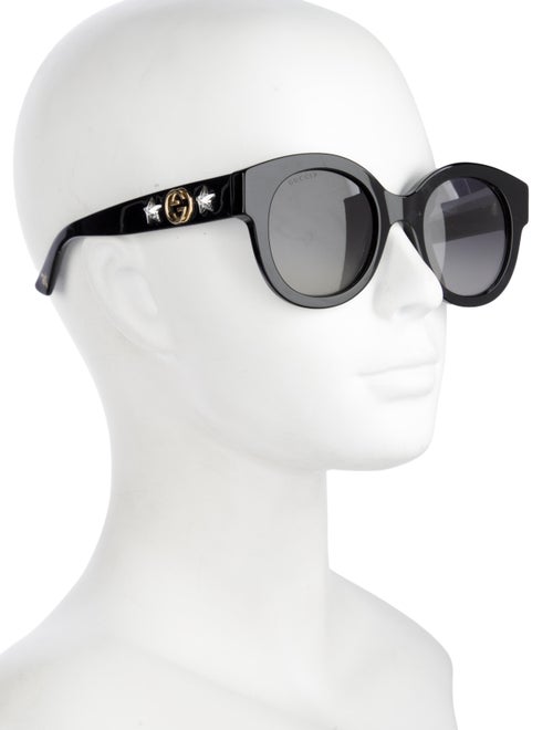 Gucci Interlocking G Logo Round Sunglasses