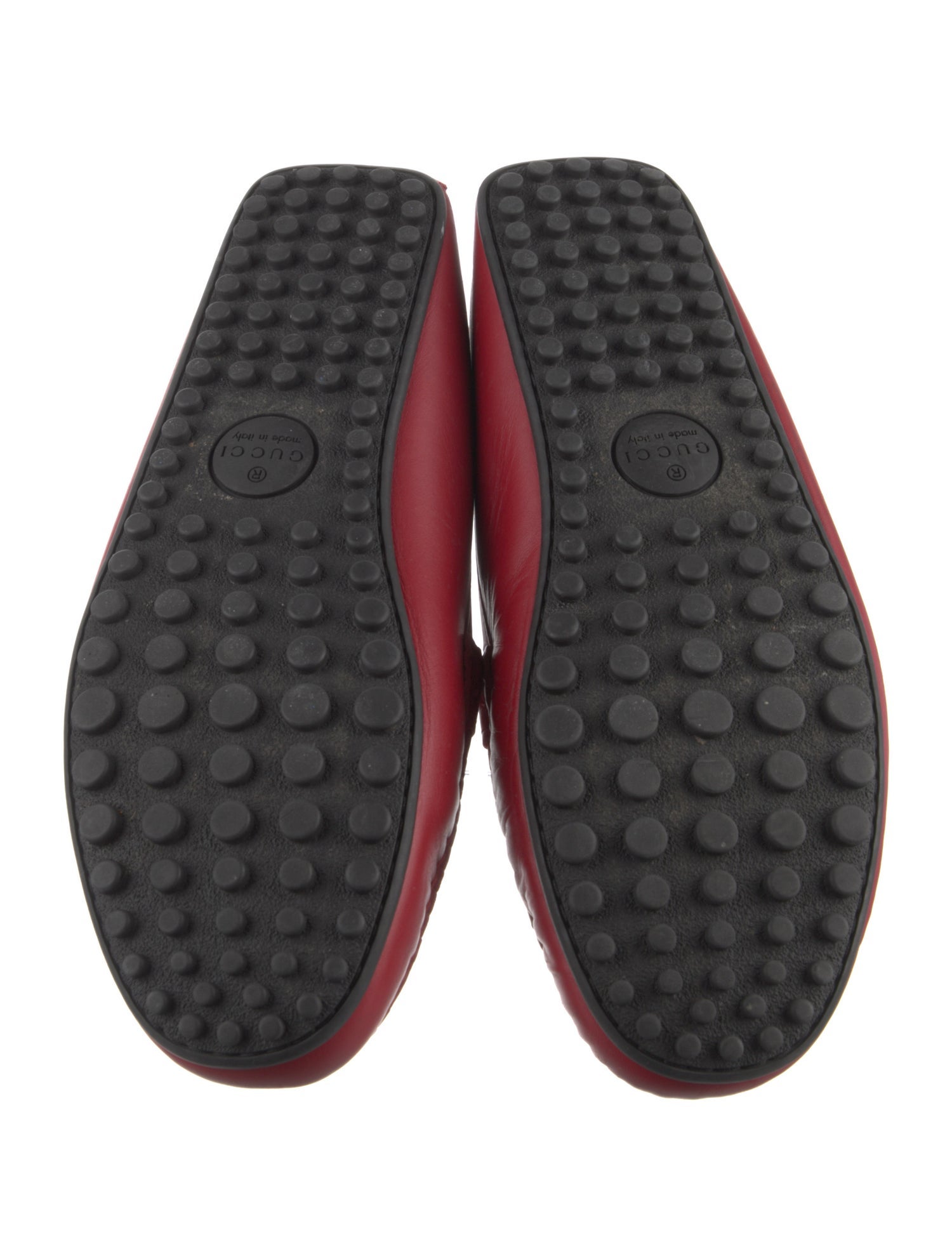 Gucci Running GG Logo Leather Drivers