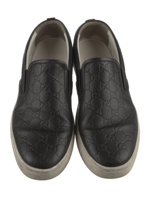 Gucci Web Accent Leather Sneakers