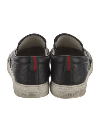 Gucci Web Accent Leather Sneakers