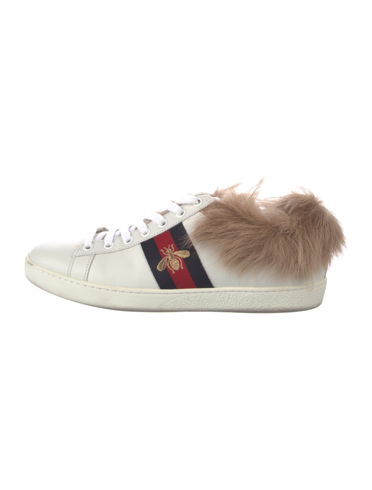Gucci Sylvie Web Accent Leather Sneakers