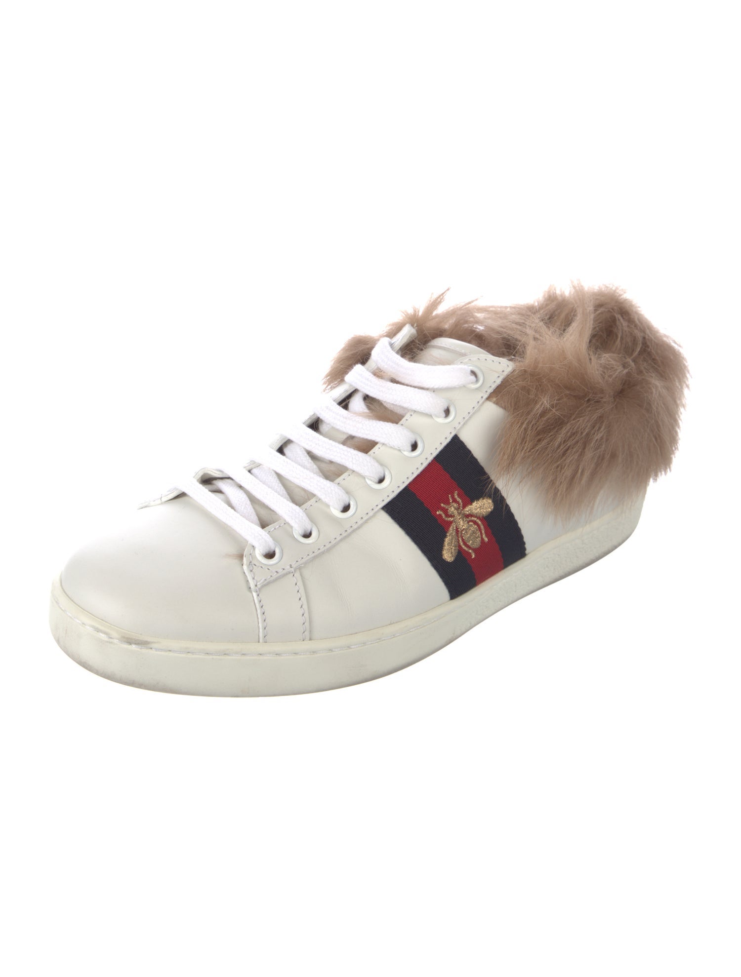 Gucci Sylvie Web Accent Leather Sneakers