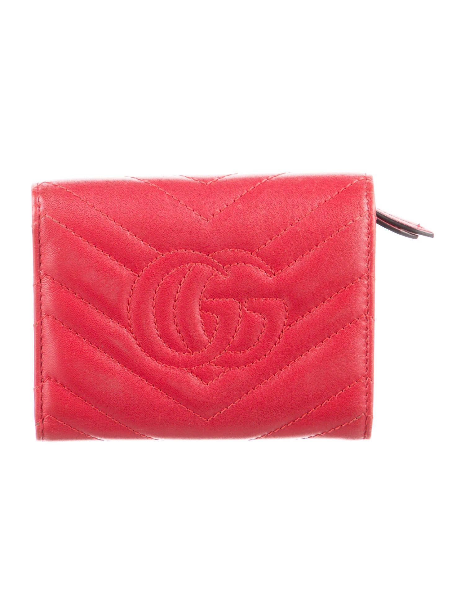 Gucci GG Marmont Trifold Double G Logo Compact Wallet