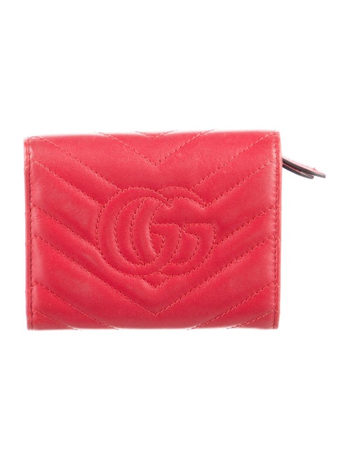 Gucci GG Marmont Trifold Double G Logo Compact Wallet