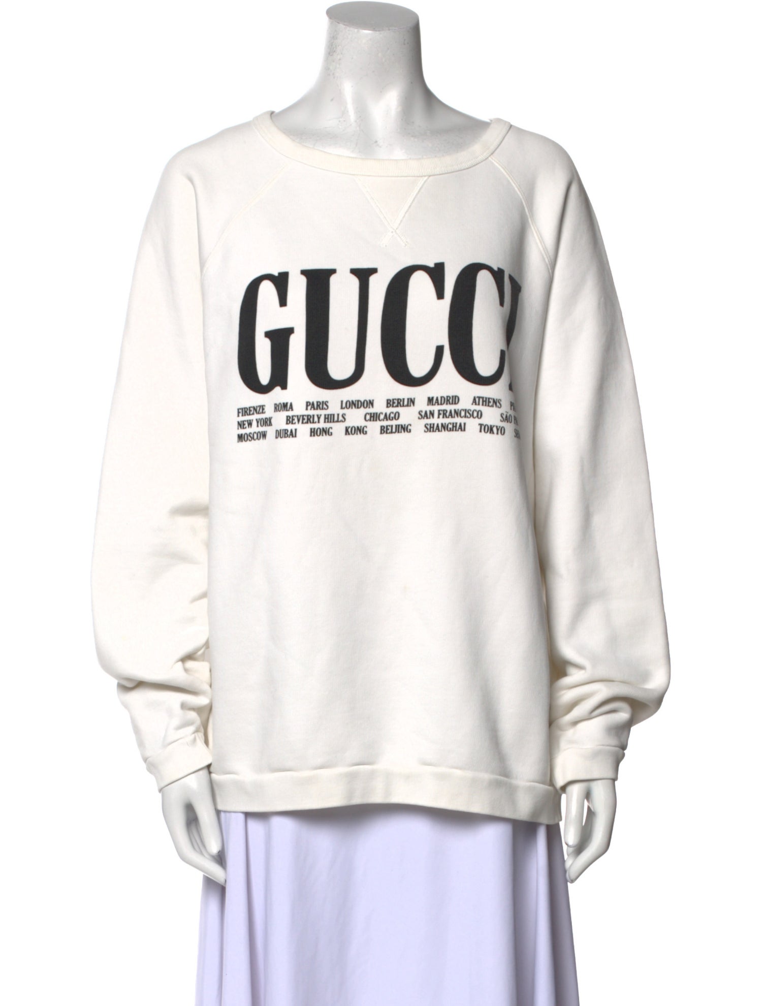 Gucci Graphic Print Scoop Neck Sweatshirt
