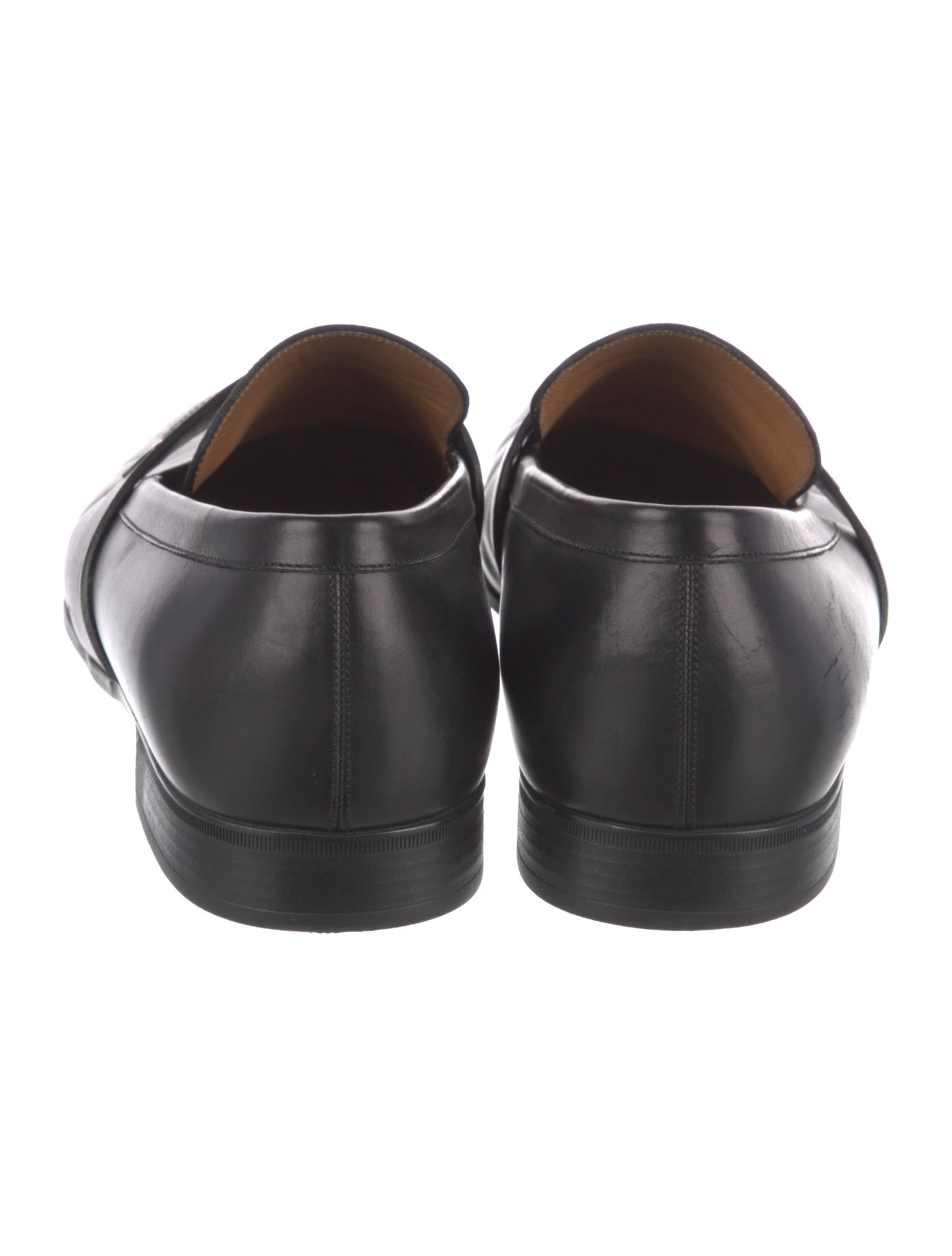 Gucci Interlocking G Logo Leather Dress Loafers