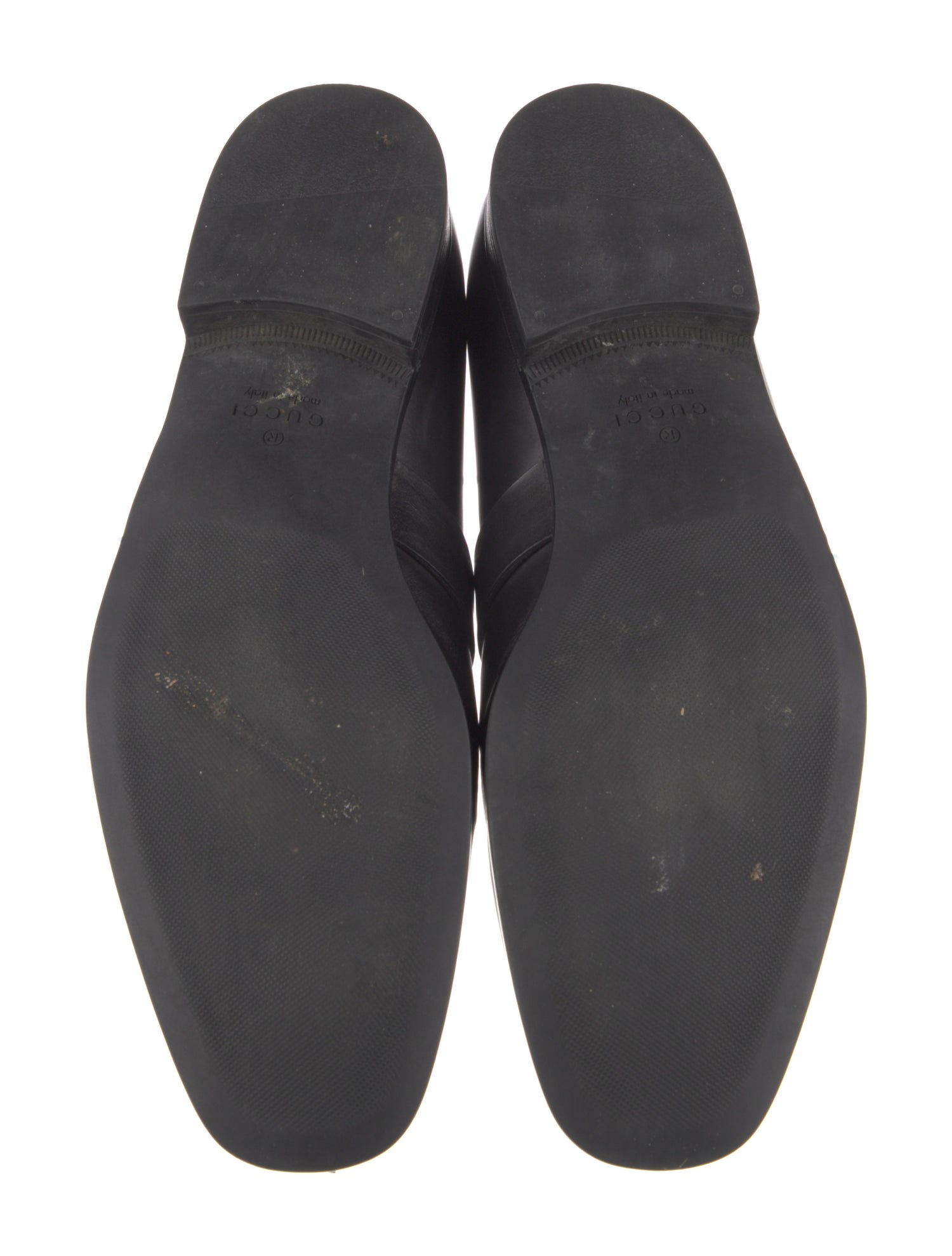 Gucci Interlocking G Logo Leather Dress Loafers