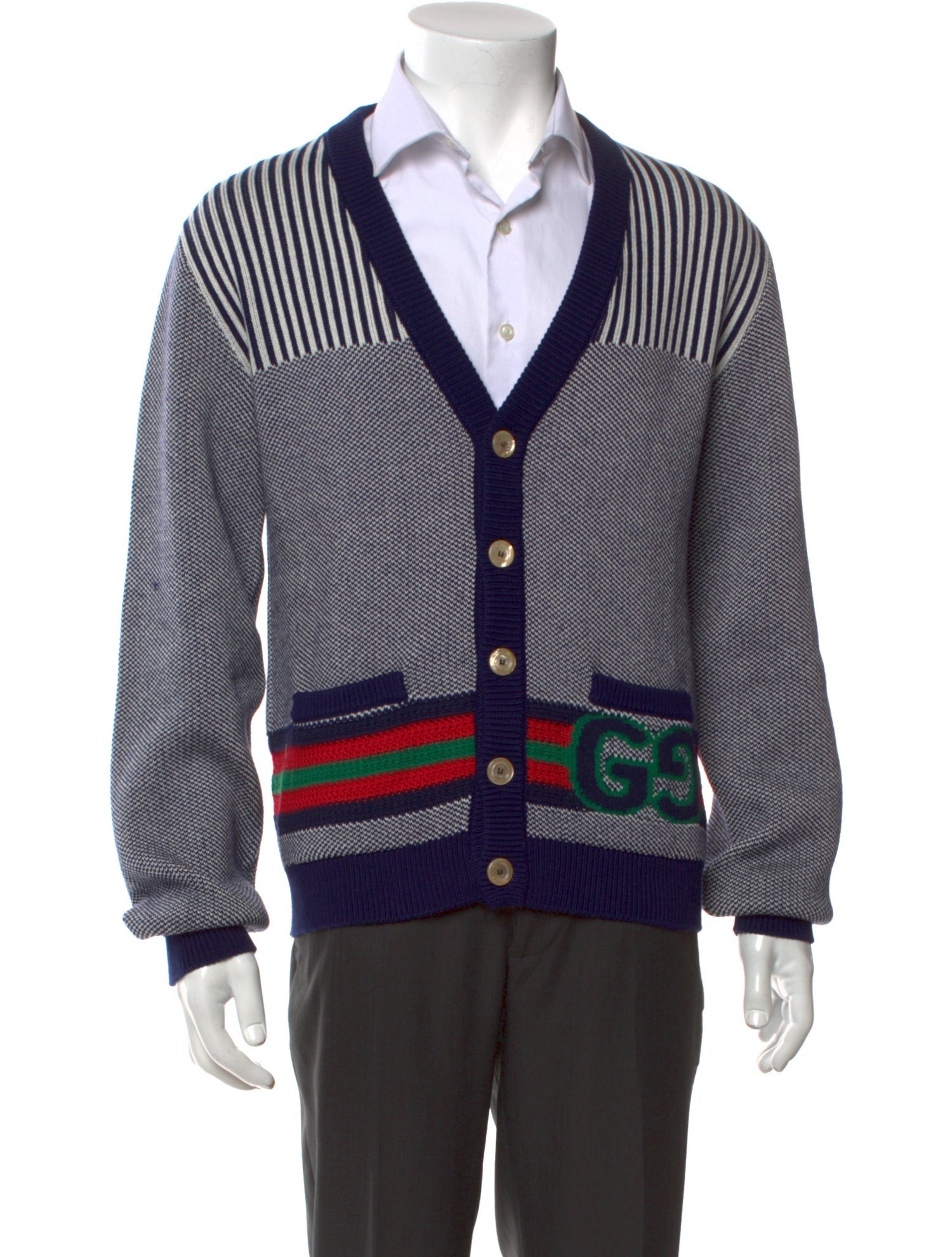 Gucci GG Logo V-Neck Cardigan w/ Tags