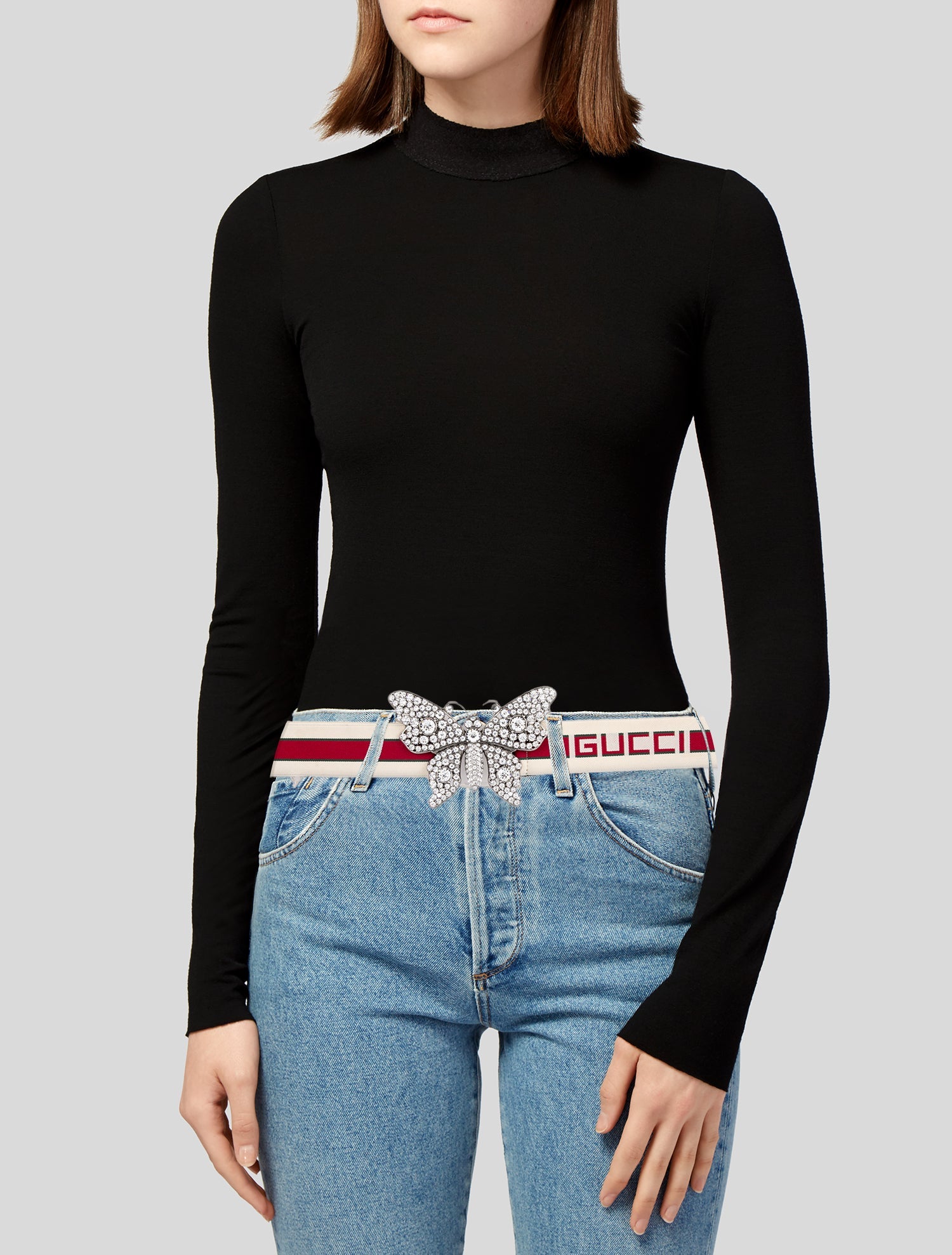 Gucci Sylvie Web Accent Nylon Waist Belt