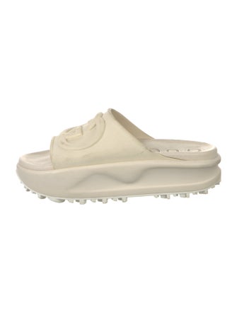 Gucci Interlocking G Logo Rubber Slides