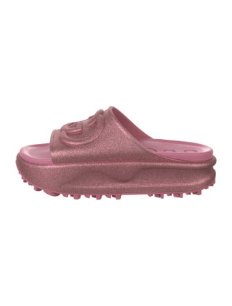 Gucci Interlocking G Logo Glitter Slides