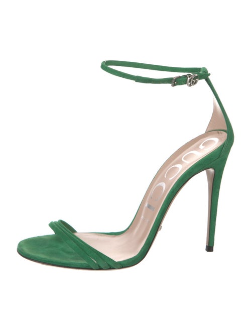 Gucci Double G Logo Suede Sandals