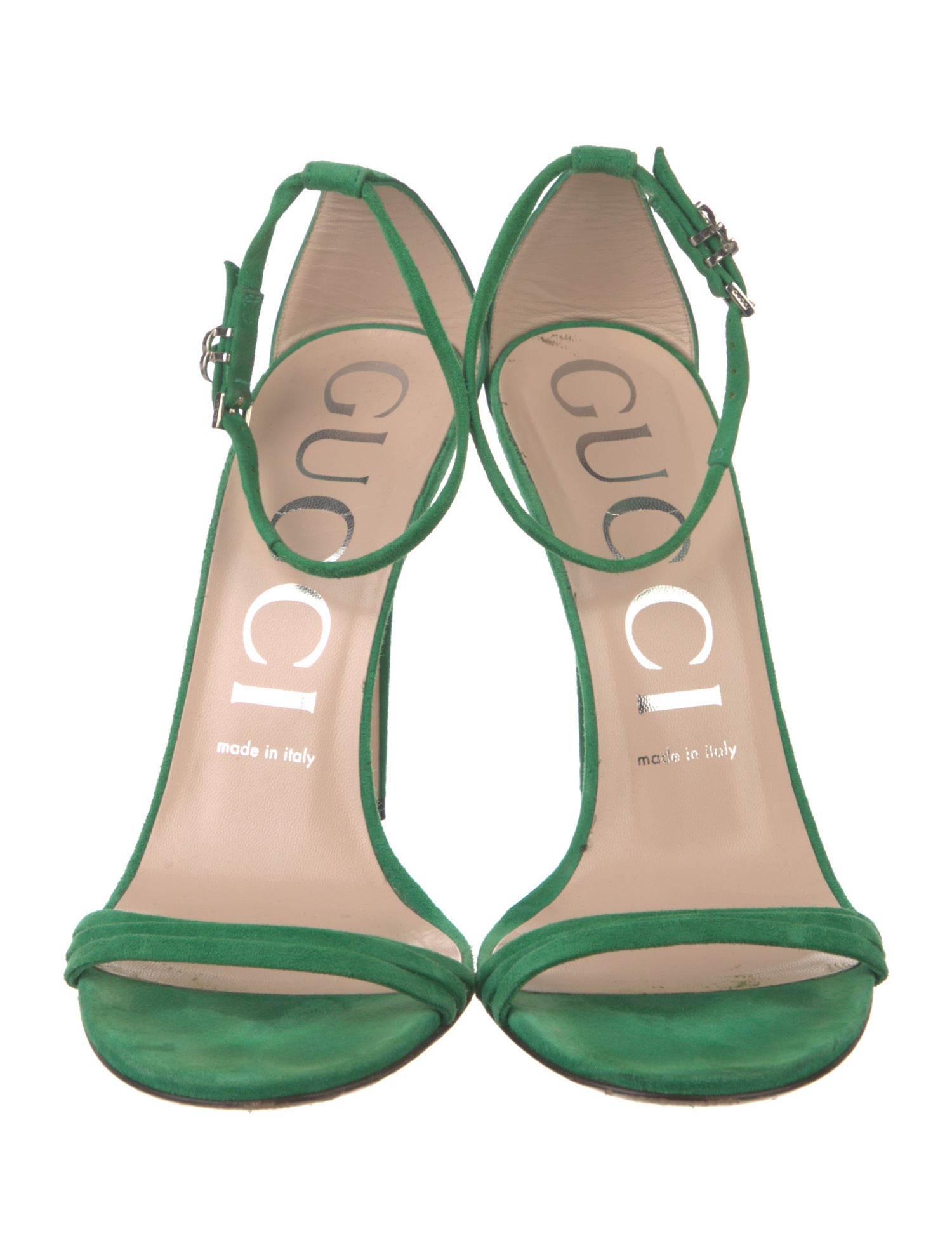 Gucci Double G Logo Suede Sandals