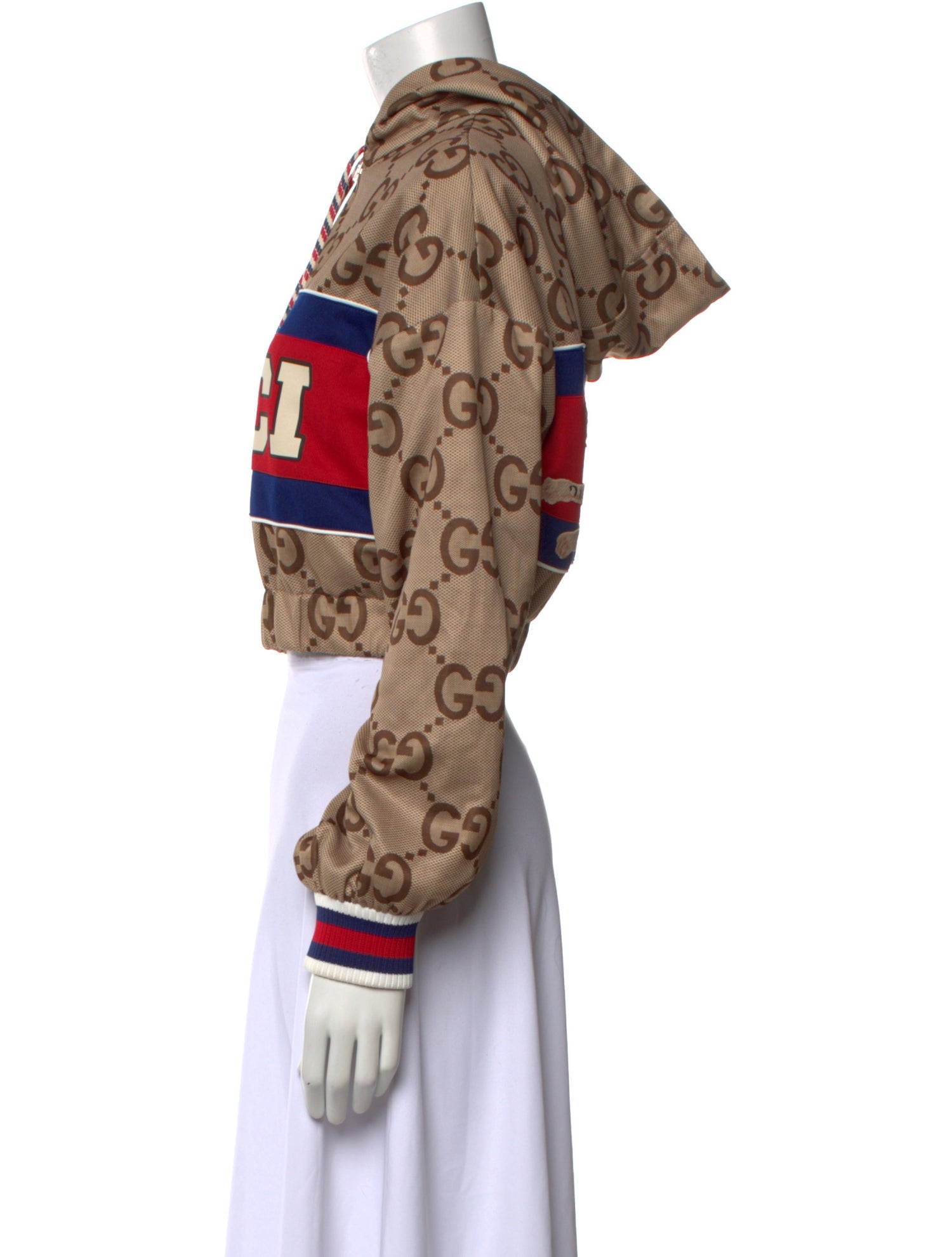 Gucci Graphic Print Mock Neck Sweatshirt