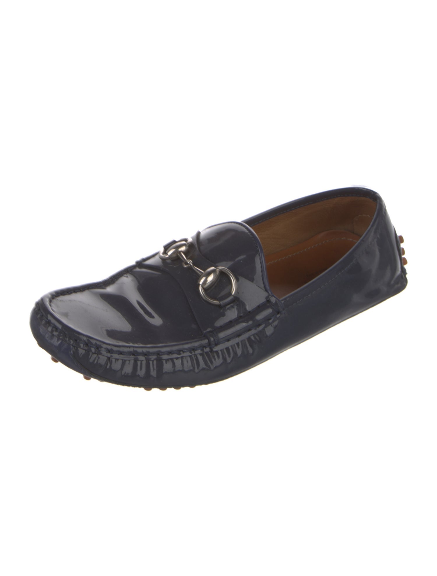 Gucci Horsebit Accent Patent Leather Loafers