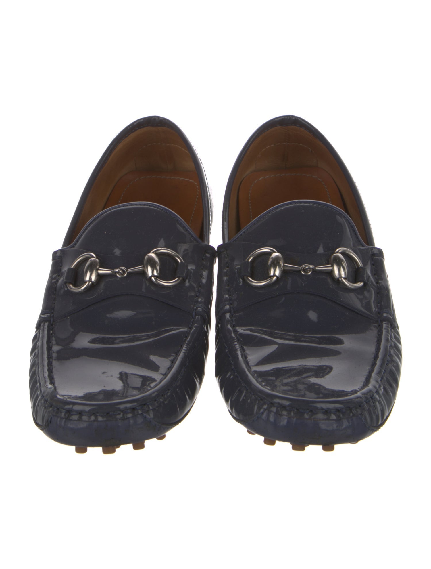 Gucci Horsebit Accent Patent Leather Loafers