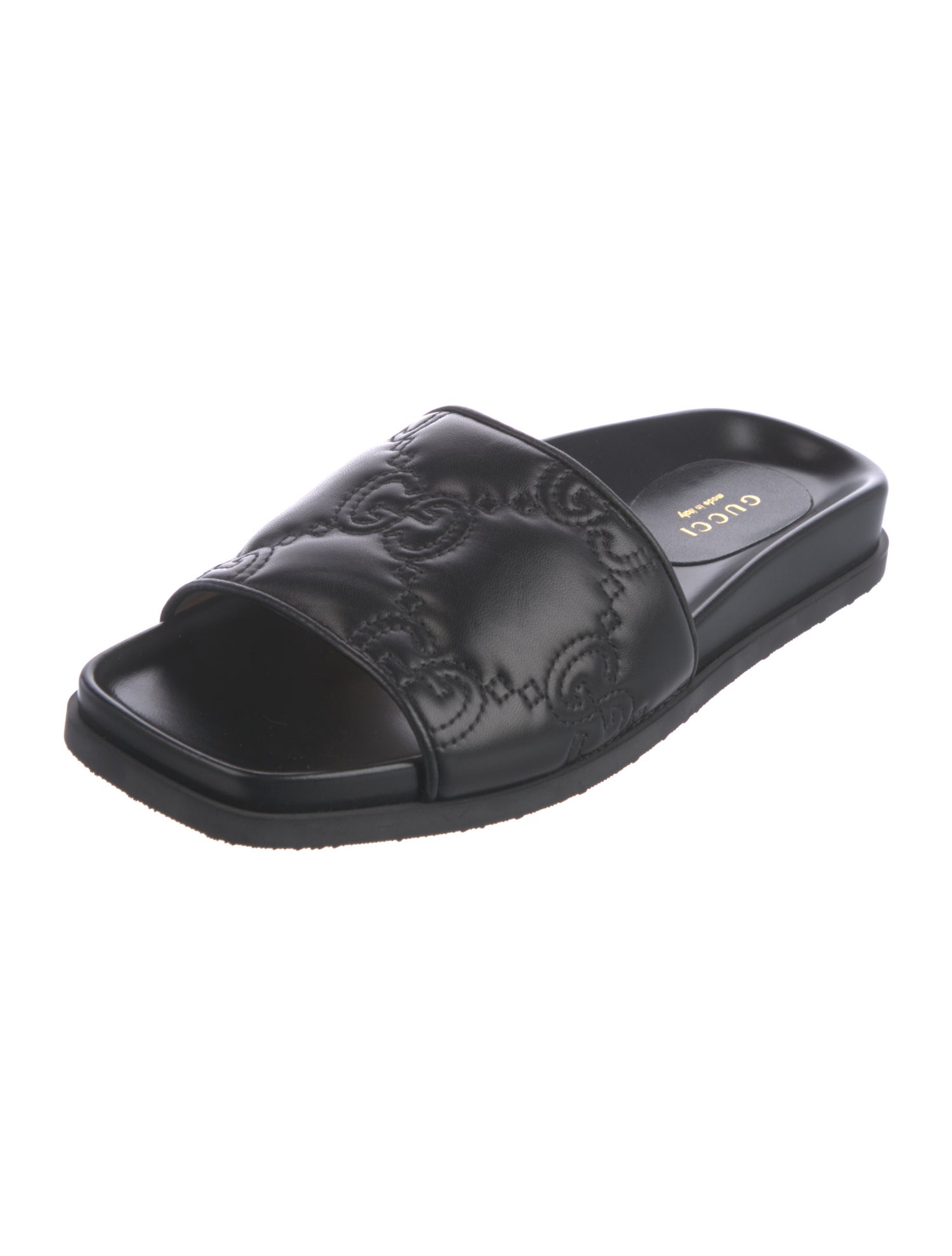 Gucci GG Signature Leather Slides