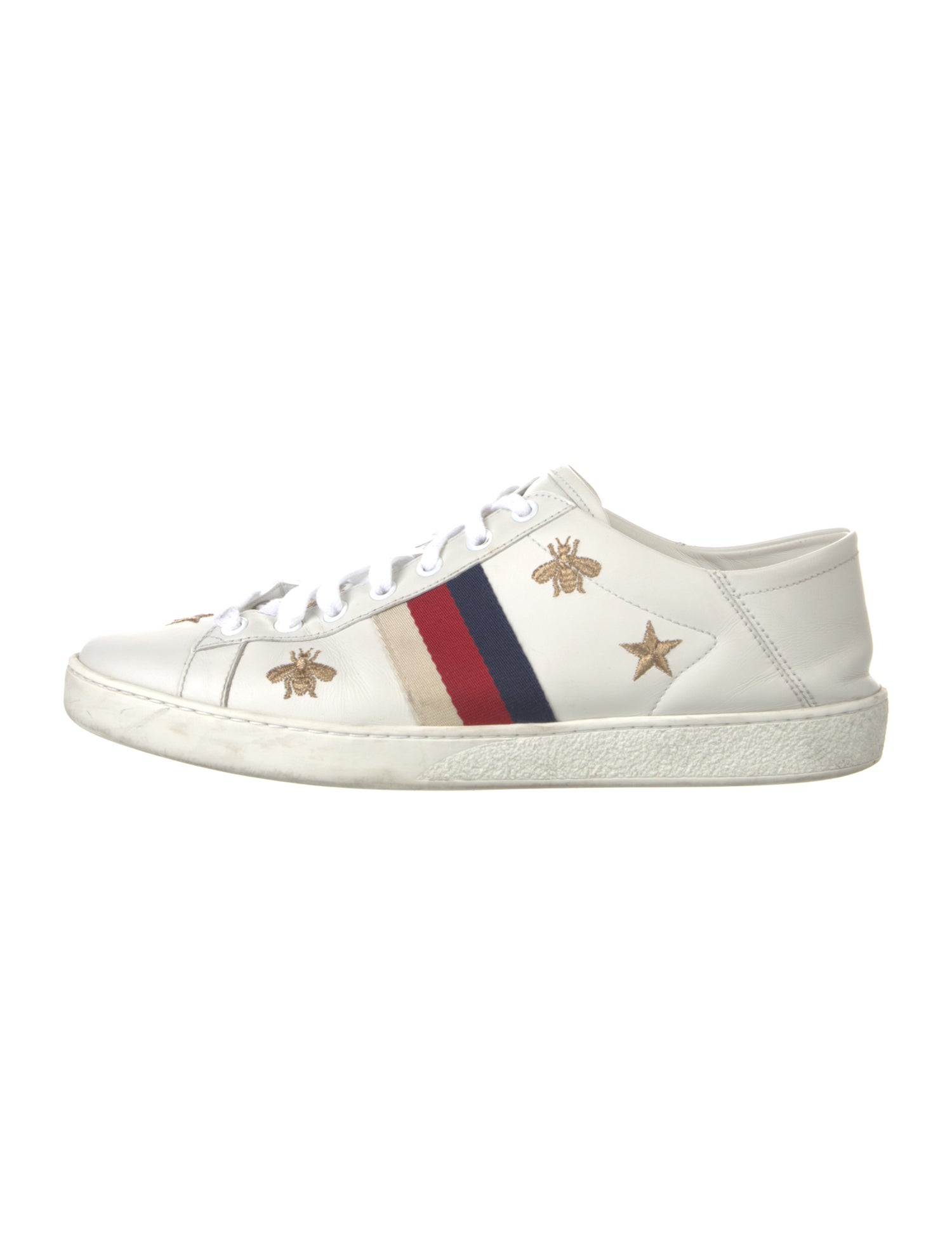 Gucci Sylvie Web Accent Leather Sneakers