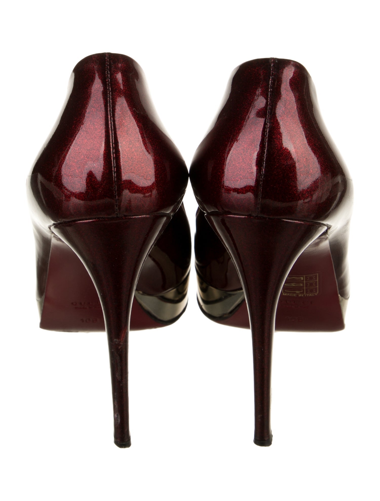 Gucci Double G Logo Patent Leather Pumps