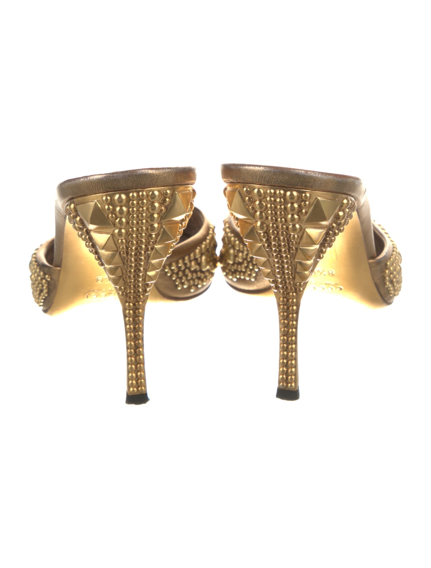 Gucci Leather Studded Accents Mules