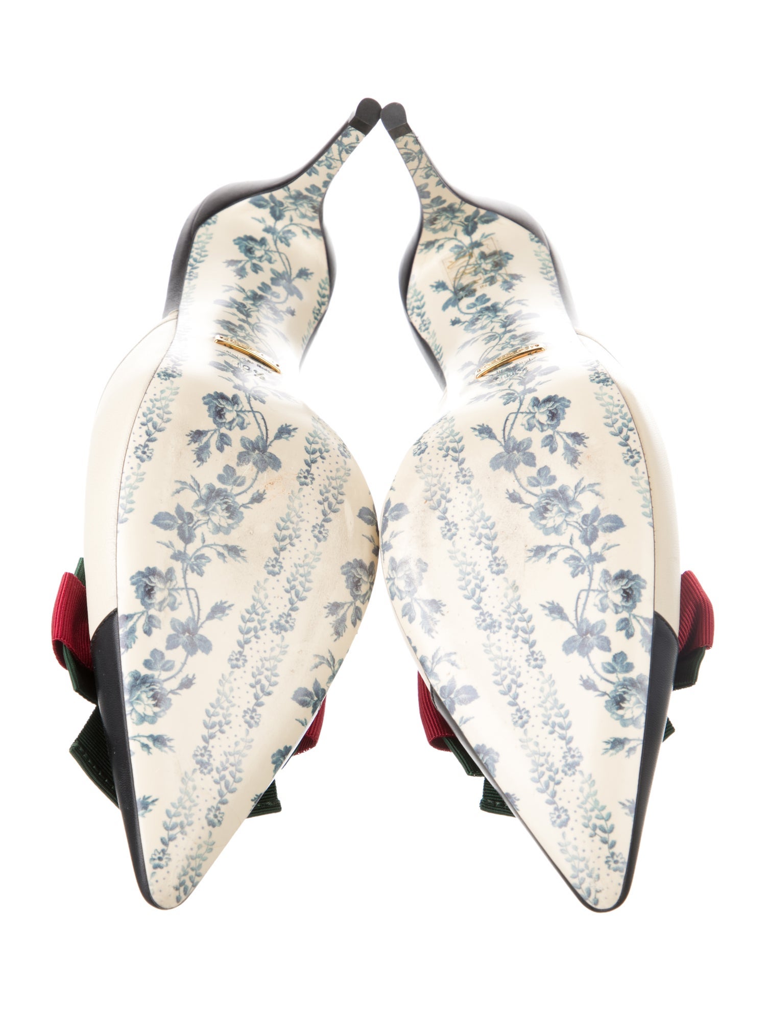 Gucci Web Accent Leather Mules