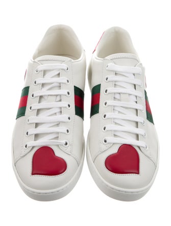 Gucci Web Accent Leather Sneakers