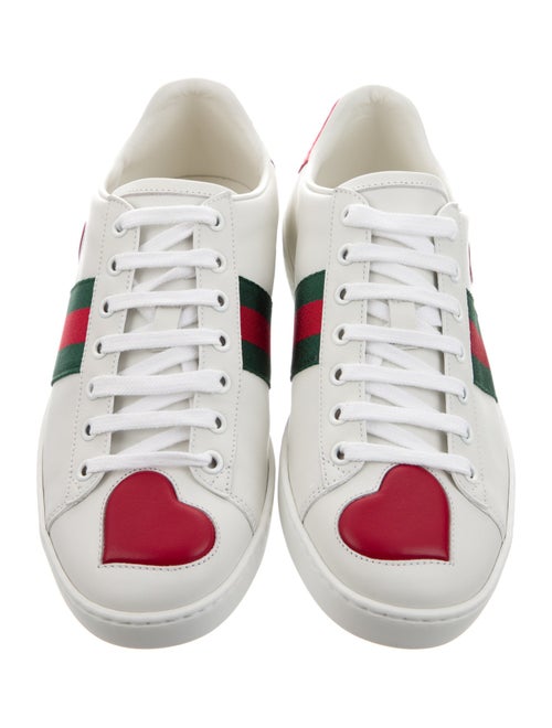 Gucci Web Accent Leather Sneakers