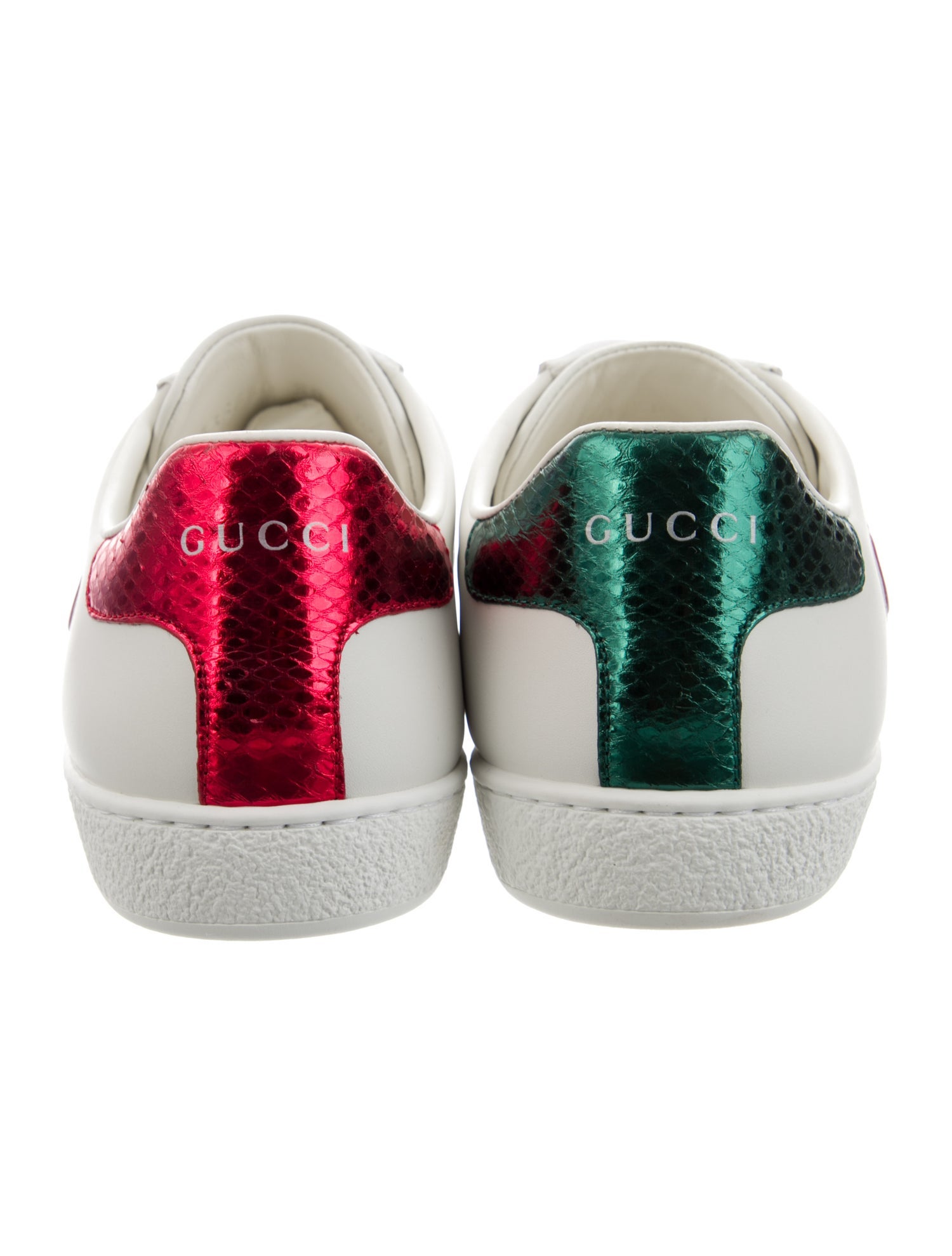 Gucci Web Accent Leather Sneakers