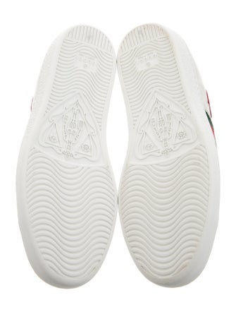 Gucci Web Accent Leather Sneakers