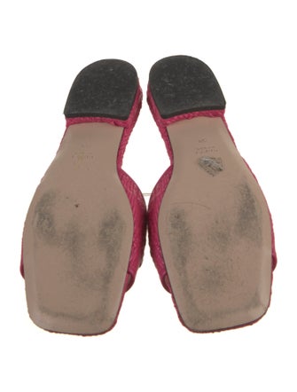 Gucci 1955 Horsebit Accent Raffia Slides